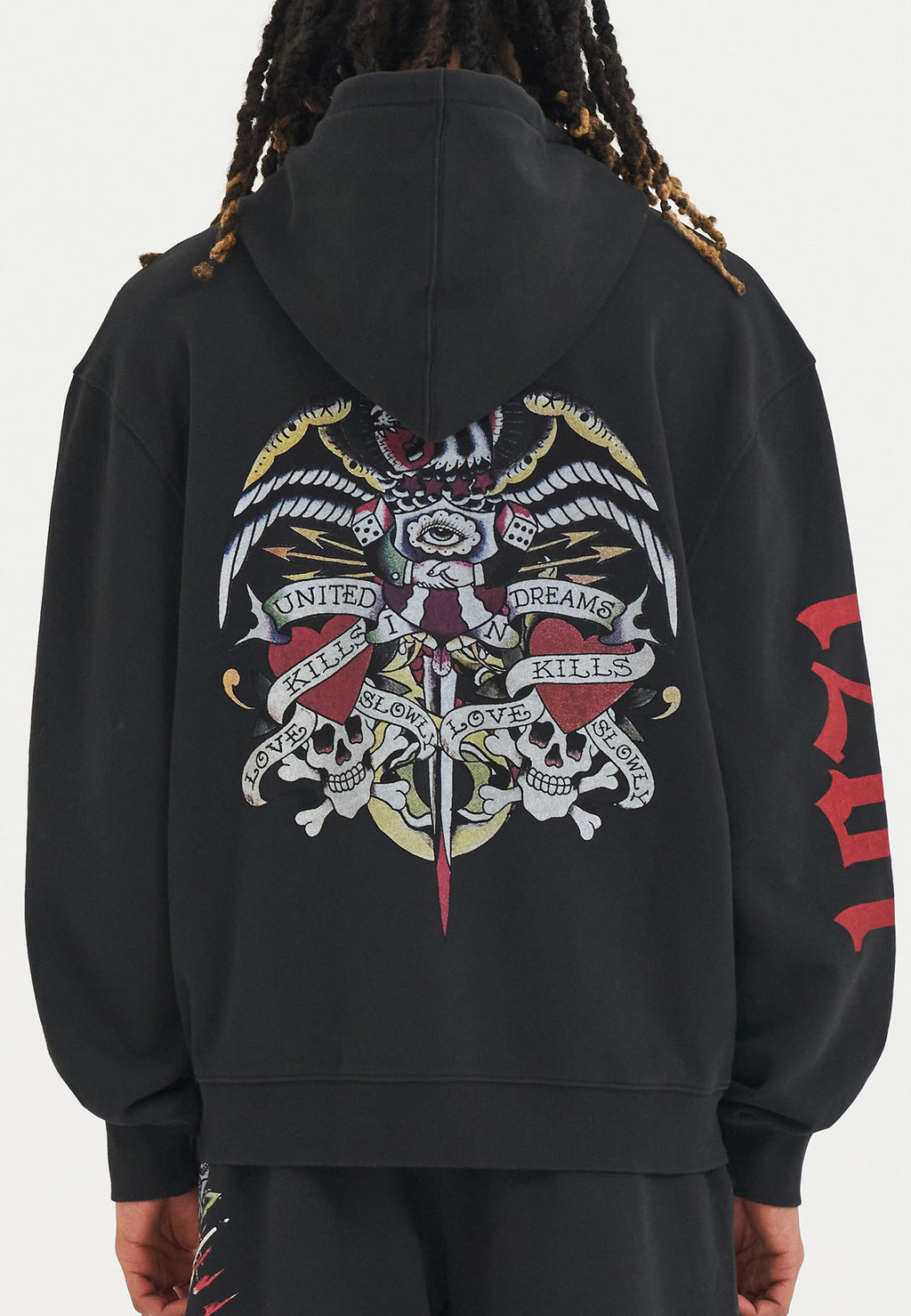 Sudadera Con Capucha Ed Hardy Abstract Love Kills Slowly Con