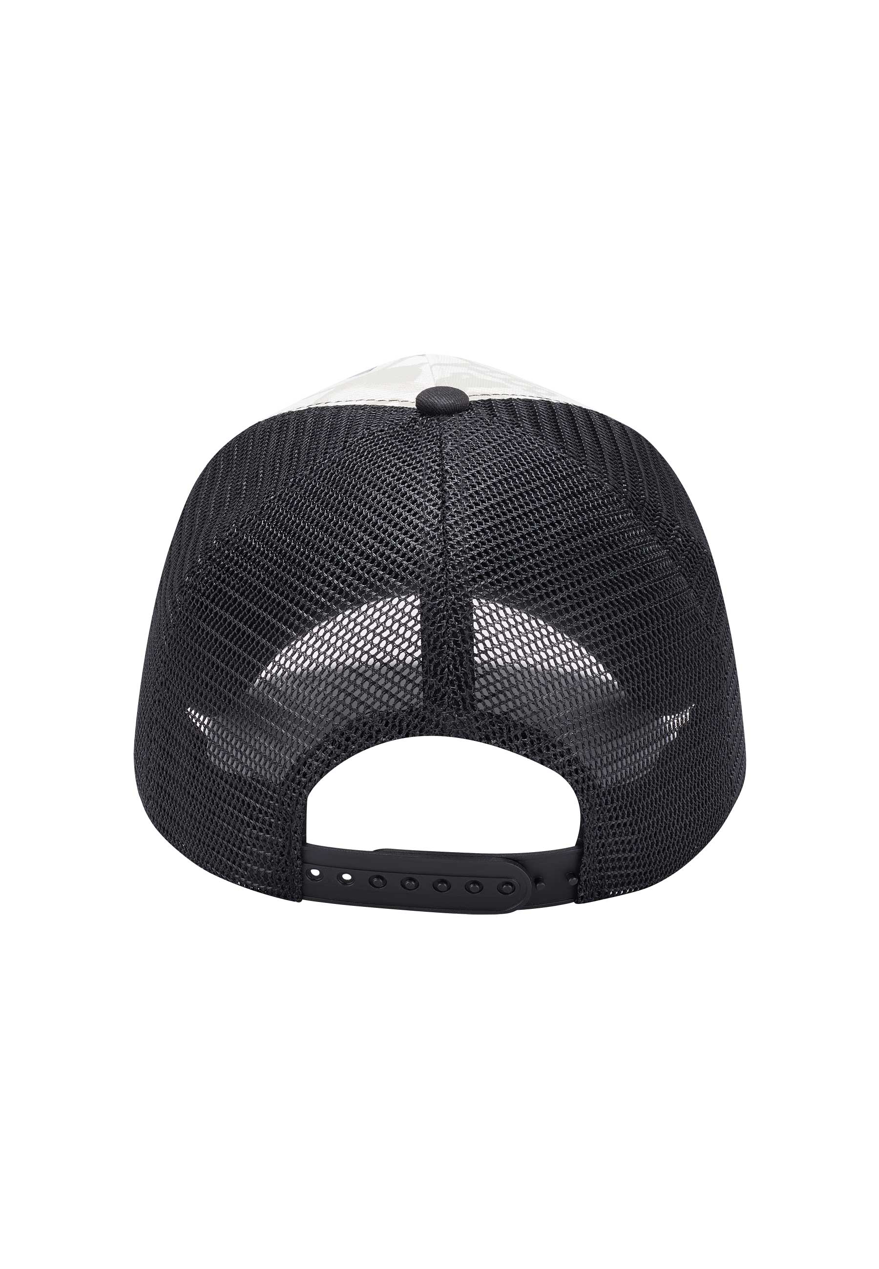 Unisex Death Before Twill Front Mesh Trucker - White/Black