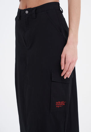 Womens Geisha Cargo Skirt - Black