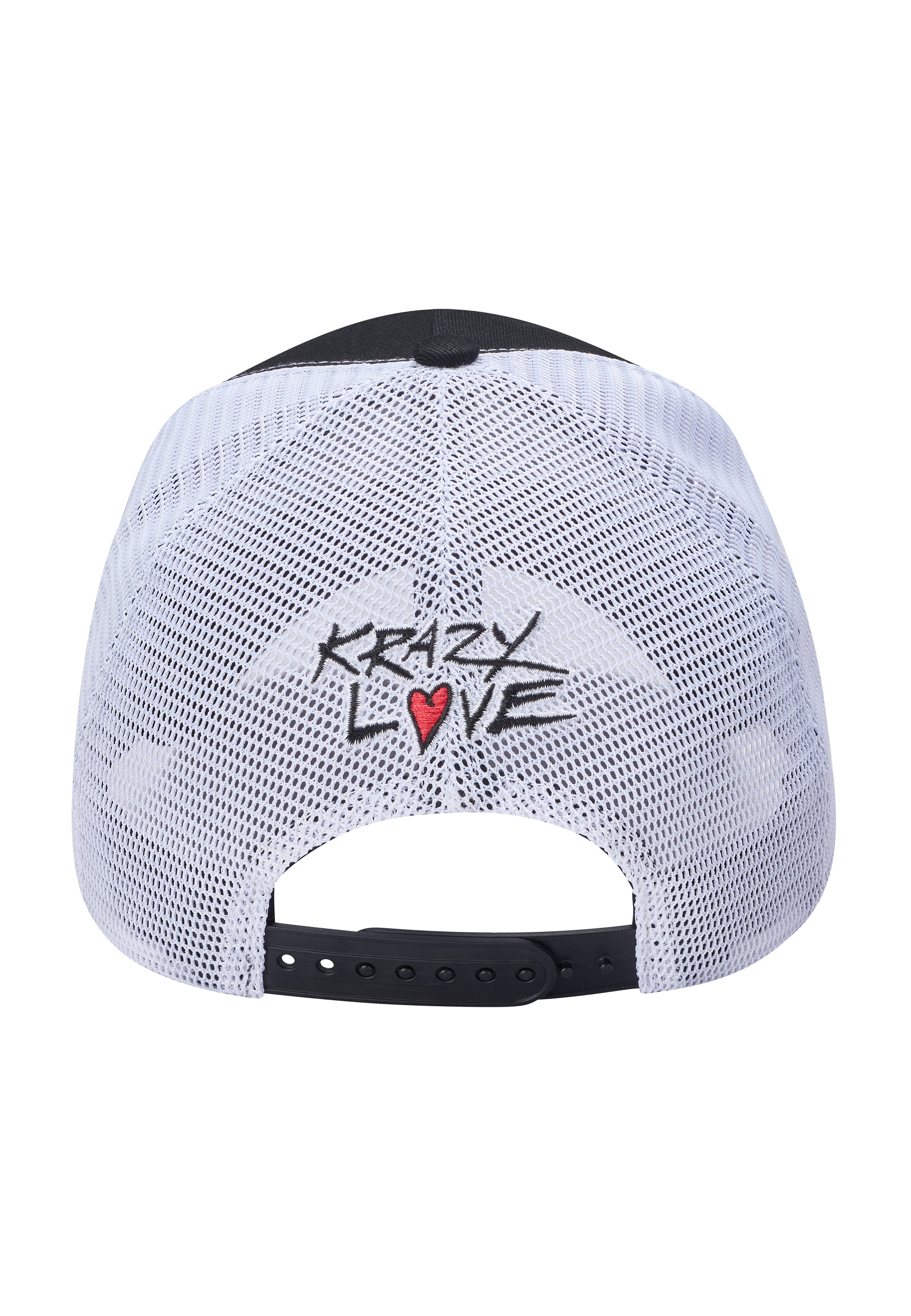 Unisex Krazy-Love Twill Front Mesh Trucker Cap - Black
