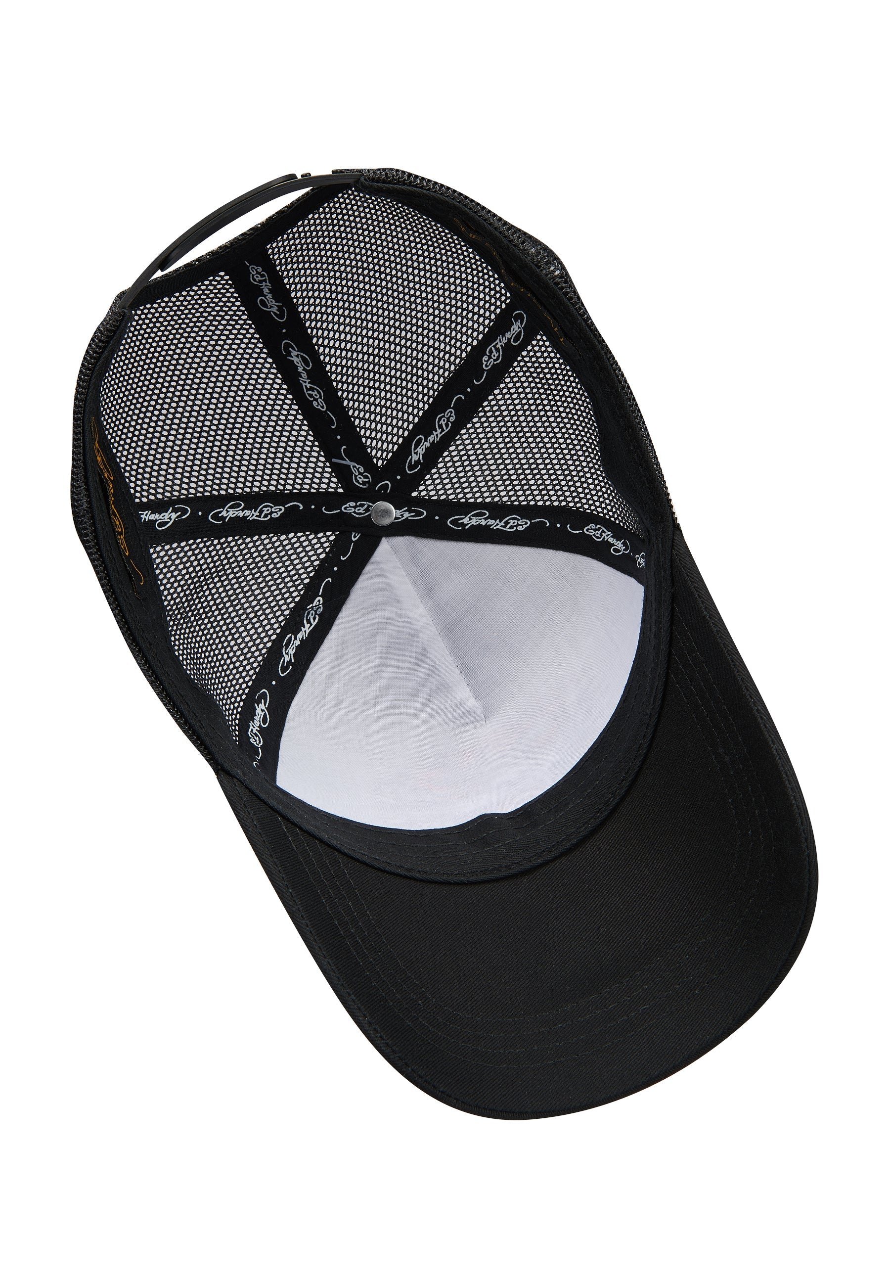 Unisex Ed-Roar Twill Front Mesh Trucker Cap - Black