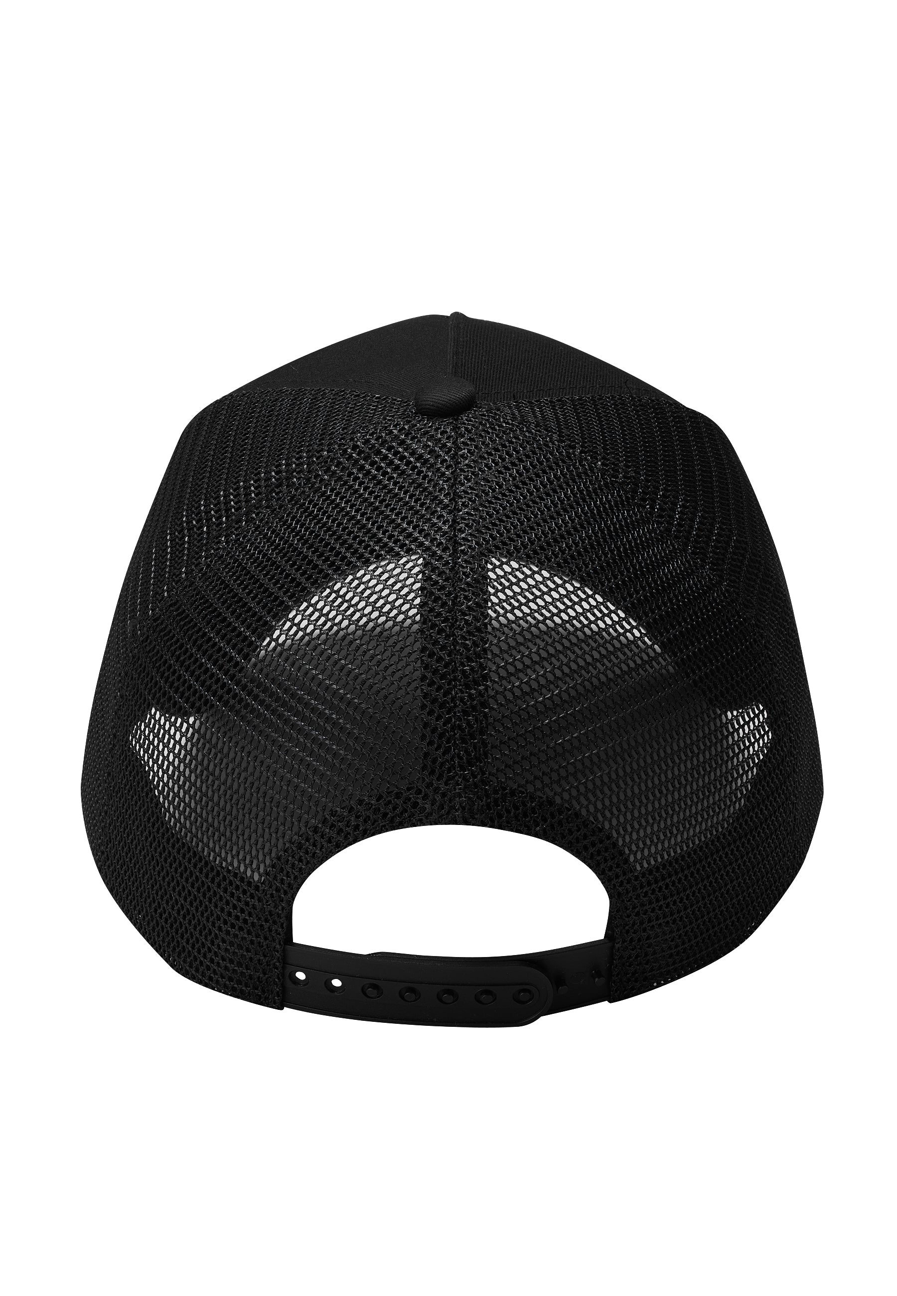 Unisex Mystery-Butterfly Twill Front Mesh Trucker Cap - Black