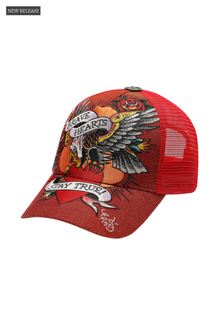 Unisex Brave Hearts 6 Panel Metallic Trucker Cap - Samba