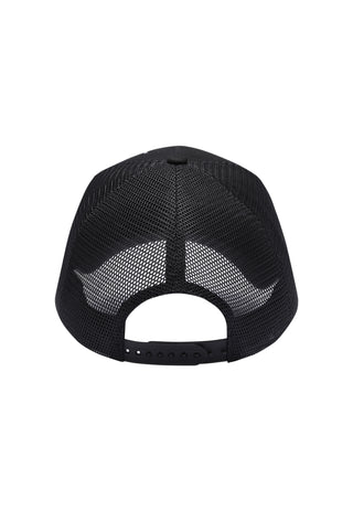 Unisex Love Kills Slowly Twill Front Mesh Trucker - Black