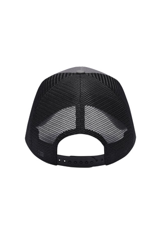 Unisex Mermaid Fighting Twill Front Mesh Trucker - Charcoal/Black