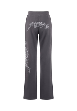 Womens Love Is Mystery Flared Jogger - Charcoal