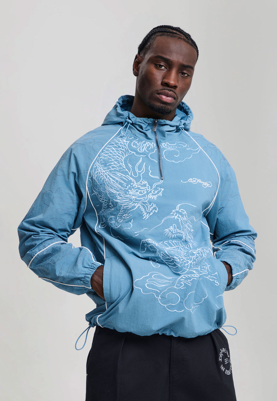 Mens Battle Dragon Shell Jacket - Blue