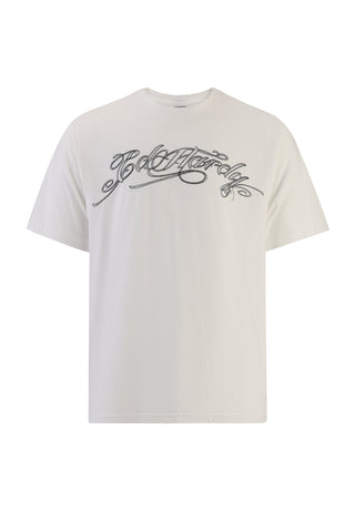 Mens Battle Of The Eagles Diamante Tshirt - White