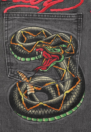 Męskie spodenki jeansowe Jorts Black Snake - szare
