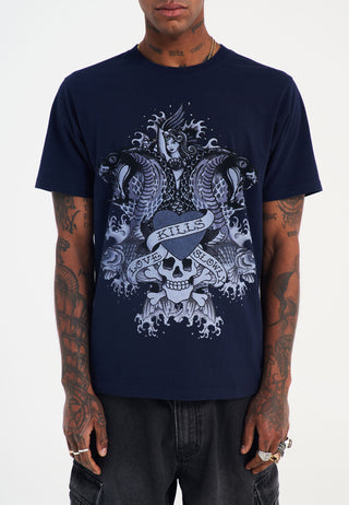 Mens Cobra Kills Slowly Tshirt - Navy