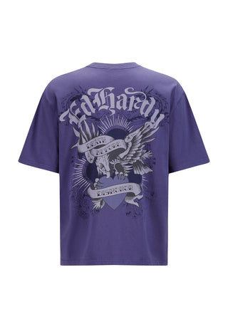 Mens Death Before Dishonor Eagle Relaxed T-Shirt - Blue