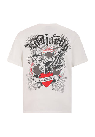 Mens Death Before Dishonor Eagle Relaxed T-Shirt - White