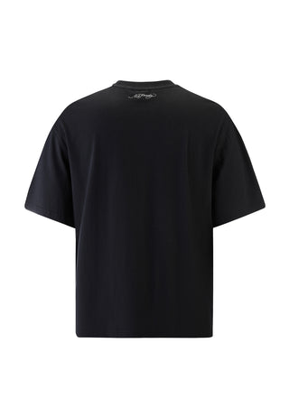 Camiseta masculina Devil In Details relaxada - preta