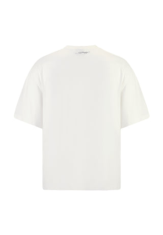 Womens Devil In Details Entspanntes T-Shirt-Oberteil - Weiß