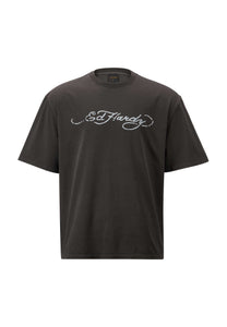 T-shirt décontracté Eagle-Skull-Back pour hommes - Charbon de bois