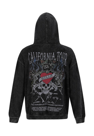 Mens Ed California Tour Hoodie - Black