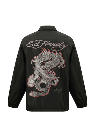 Fireball Dragon Coach-jakke for menn - svart