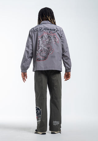 Fireball Dragon Coach-jakke for menn - grå