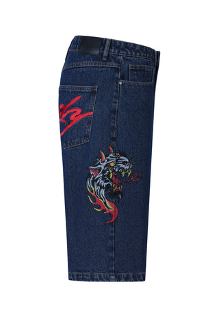 Męskie spodenki jeansowe Hellcats Diamante - indygo