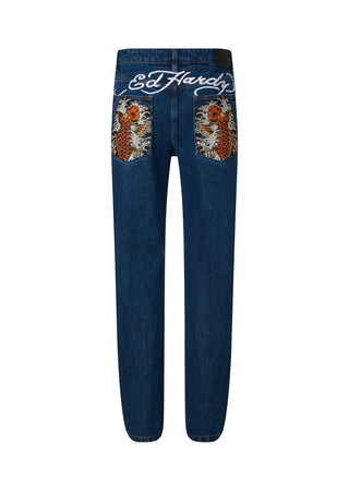Męskie spodnie jeansowe Koi-Merge – indygo
