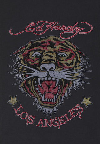 Herre La Tiger Vintage Diamante Tshirt - Sort