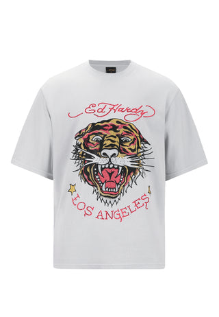 La Tiger Vintage Diamante Tshirt för män - Grå