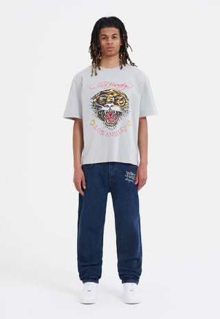 Herre La-Tiger-Vintage T-Shirt - Grå