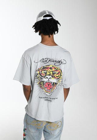 Herren Melrose-Tiger Relaxed T-Shirt – Grau