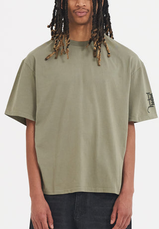 Mono Fireball Dragon Tshirt för män - grön