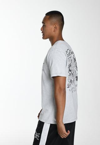 Herren-T-Shirt mit Mono-Flash-Logo – Grau