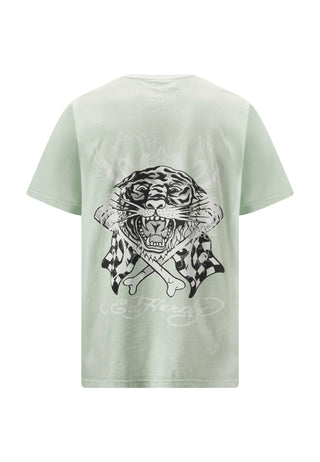 Camiseta masculina Mono Racing Tiger - Verde Claro