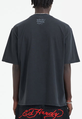 Męska koszulka z motywem diamentów w Nowym Jorku – czarna