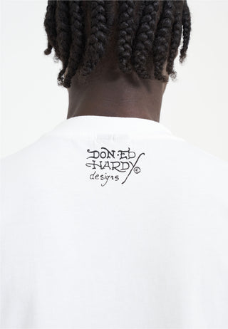 Miesten New York City Diamante T-paita - valkoinen