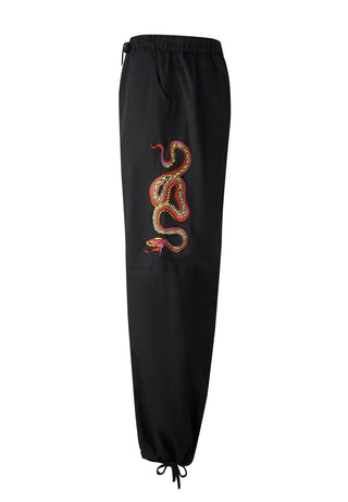 Męskie spodnie tkane Tech Snake-Viper - czarne