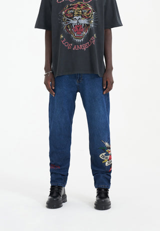 Calça jeans masculina True-Till-Death Diamante - Indigo