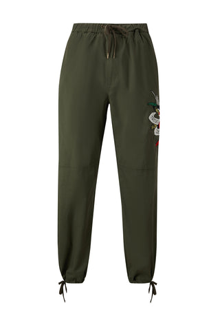 Pantaloni tecnici in tessuto True-Till-Death-Eagle da uomo - Verde