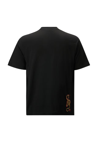 Camiseta masculina vintage-preta-linha-cobra - preta
