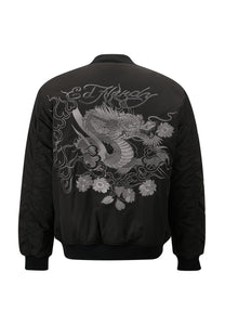 Vintage-Dragon Varsity-jakke for menn - svart