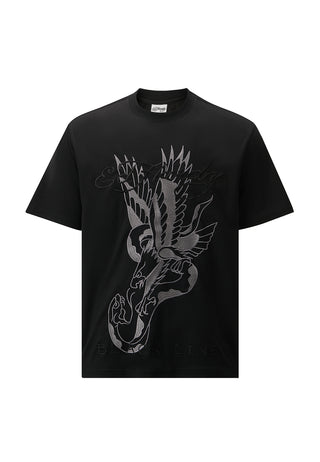 Mens Vintage-Eagle-Snake Tshirt - Black