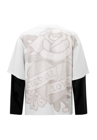 Herre Vintage Eternal Double Sleeve Relaxed T-Shirt - Hvid