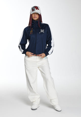 Big Drag Tricot Zip Up Trainingsjacke für Damen – Marineblau