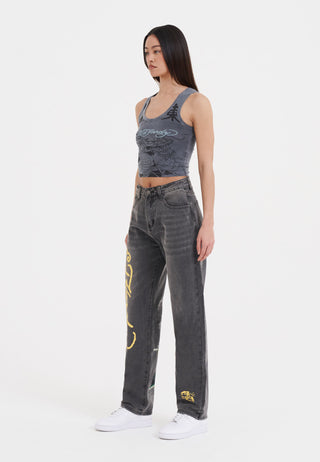 Womens Born-Wild Relaxed Fit Jeans Jeans - Svart