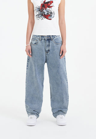 Dam Crystal Crawler Diamante Relaxed Jeans Jeans - Bleach