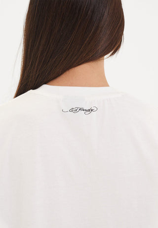Camiseta holgada Devil In Details para mujer - Blanco