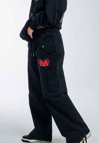 Pantalon cargo Drag-Flame pour femme - Noir