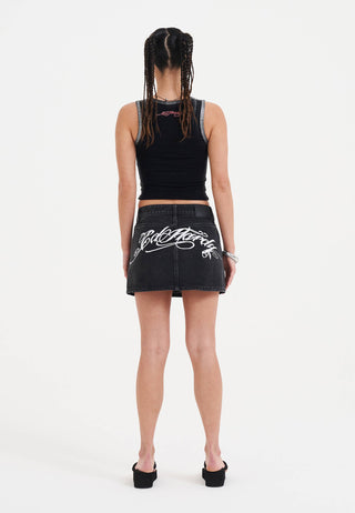 Womens Ed Nyc Skull Tour Vest Top - Black