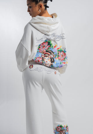 Dames Geisha World Relaxed Hoodie - Wit