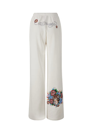 Joggers relajados Geisha World para mujer - Blanco