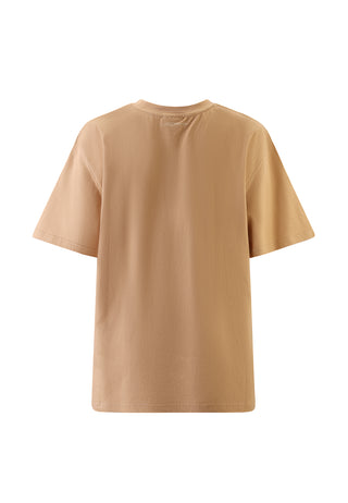 Kolibri-Entspanntes T-Shirt-Oberteil für Damen – Braun