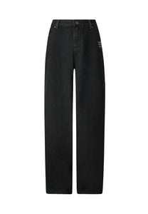 Womens Koi Island Relaxed Denim Trousers Jeans - Black